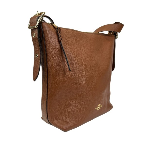 Coach Val Duffle With Refined Pebble Leather In Redwood Retail $398 NWOT - Picture 14 of 15